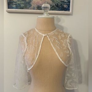 Collectif white rose cardigan